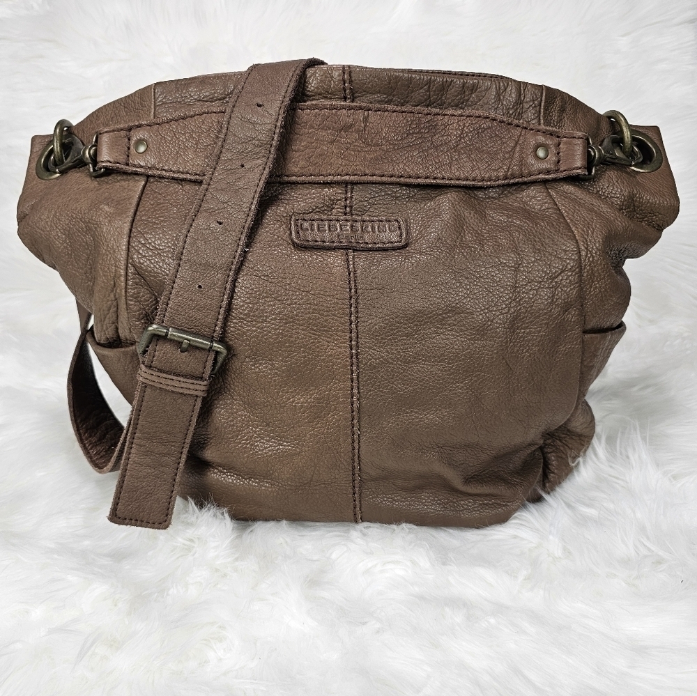 Liebeskind Berlin Leather Hobo/Crossbody Bag Large Brown